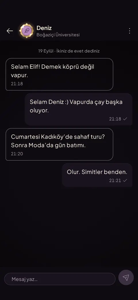 Blindy: a chat that opened after both people said yes